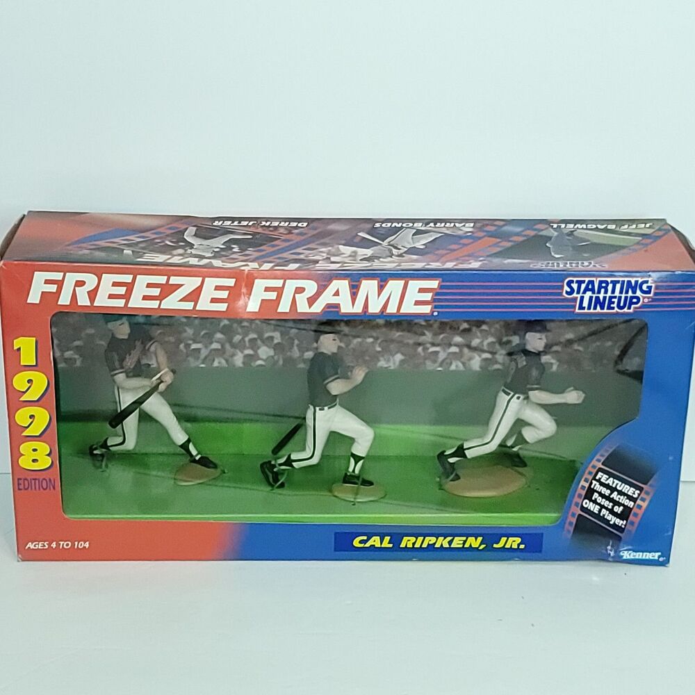 1998 Starting Lineup Freeze Frame Cal Ripken Jr Action Figure Box Damage NEW